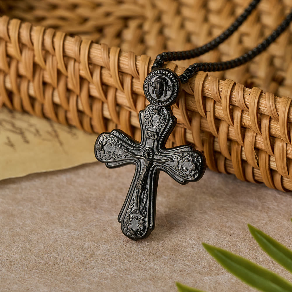Orthodox Crucifix Pendant Necklace