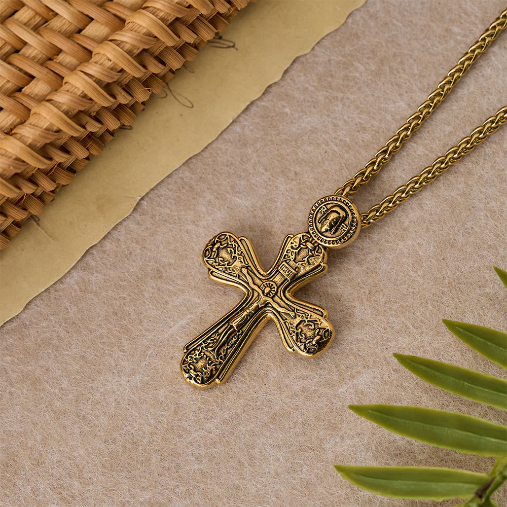 Orthodox Crucifix Pendant Necklace