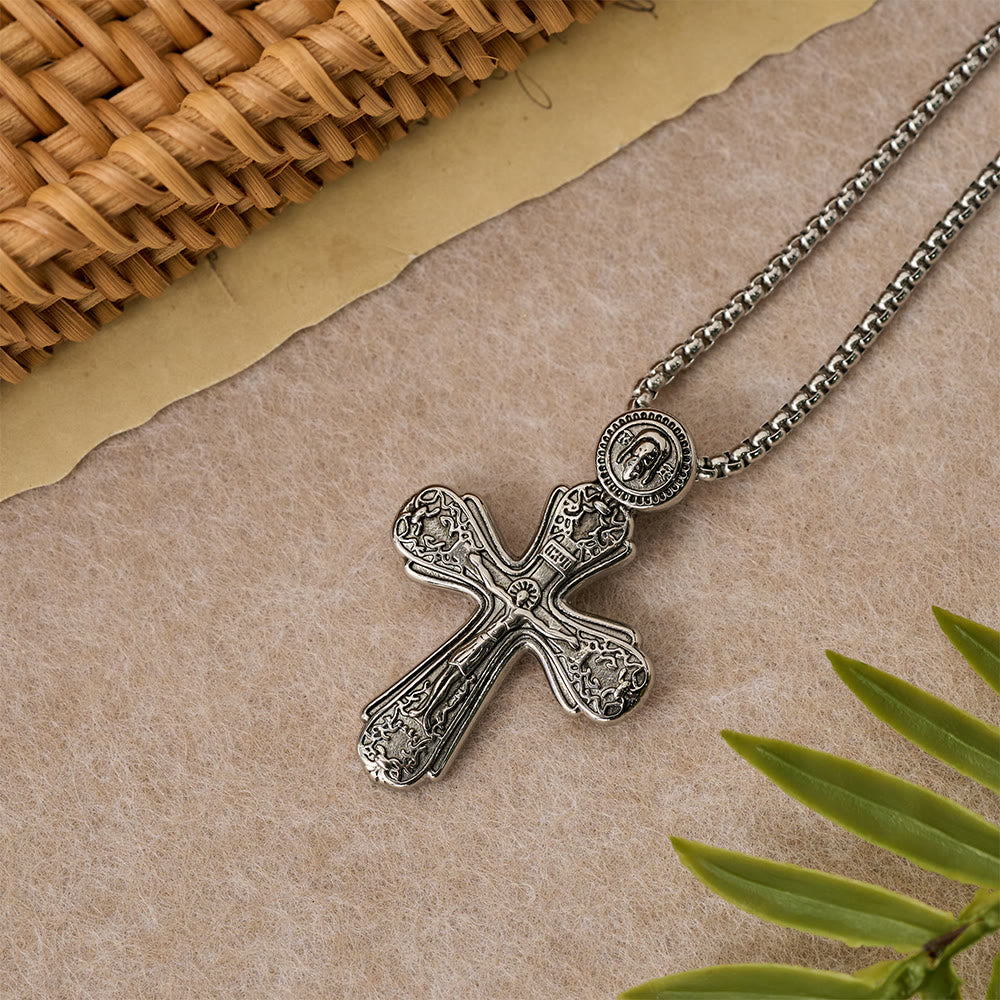Orthodox Crucifix Pendant Necklace