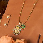 Ornate Our Lady & Winged Cross Faith Necklace Set