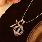 Ornate Our Lady & Winged Cross Faith Necklace Set