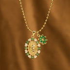 Ornate Our Lady & Winged Cross Faith Necklace Set