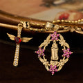 Ornate Our Lady & Winged Cross Faith Necklace Set