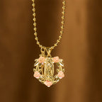 Ornate Our Lady & Winged Cross Faith Necklace Set