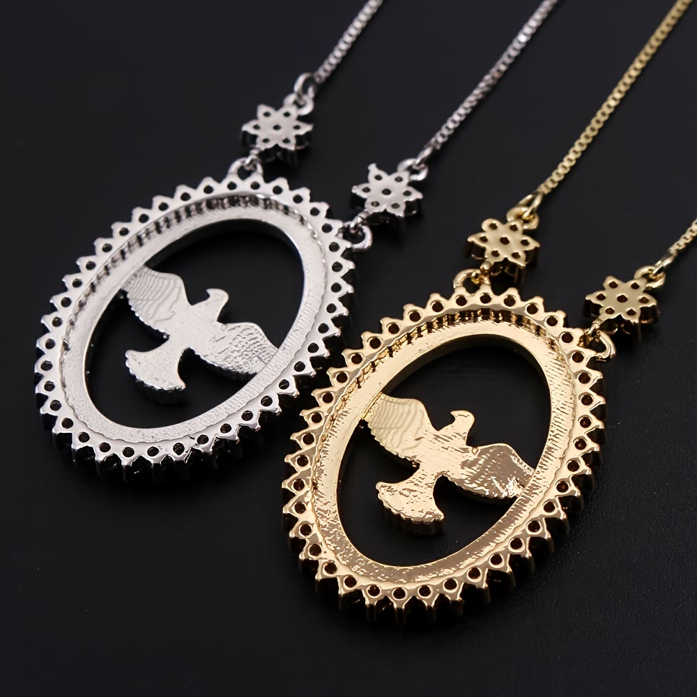 Dove Oval CZ Pendant Necklace