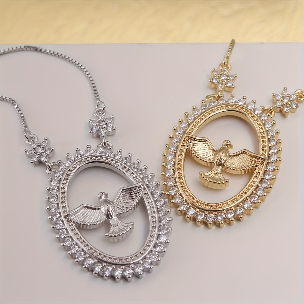Dove Oval CZ Pendant Necklace