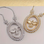 Dove Oval CZ Pendant Necklace
