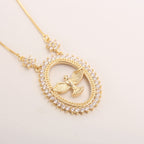 Dove Oval CZ Pendant Necklace