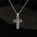 Fresh Style Creekside Tree Enamel Cross Necklace