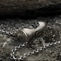 Skull and Crossbones Bullet Pendant Necklace