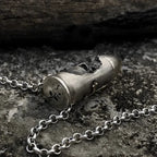 Skull and Crossbones Bullet Pendant Necklace