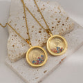 Gold Round Reversible Necklace