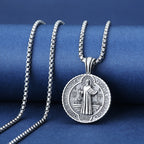 Saint Benedict Vintage Catholic Pendant Necklace