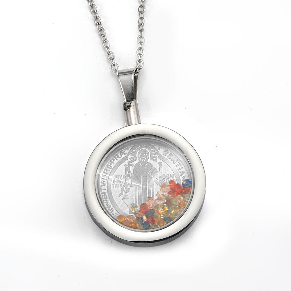 Gold Round Reversible Necklace