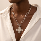 Hammered Cross Series Necklace
