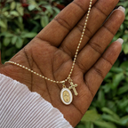 Dual-Faith Our Lady & Cross Necklace
