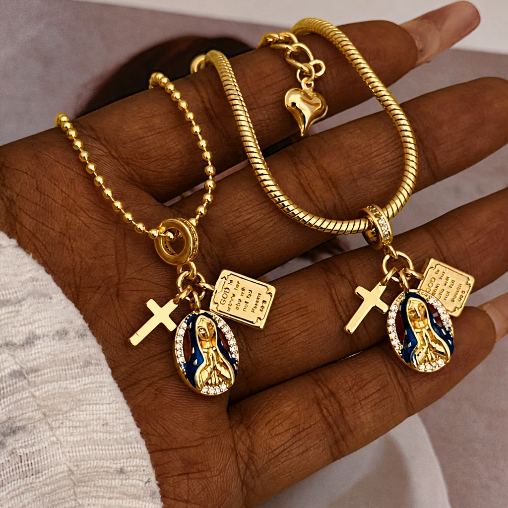 Our Lady of Grace Charm Jewelry Set