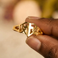 Timeless Heart Cross Adjustable Ring