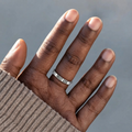 925 Silver Cross & "Trust God" Ring