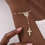 Our Lady & Crucifix Pendant Bracelet