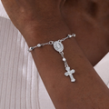Our Lady & Crucifix Pendant Bracelet
